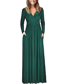 long sleeve green maxi dress