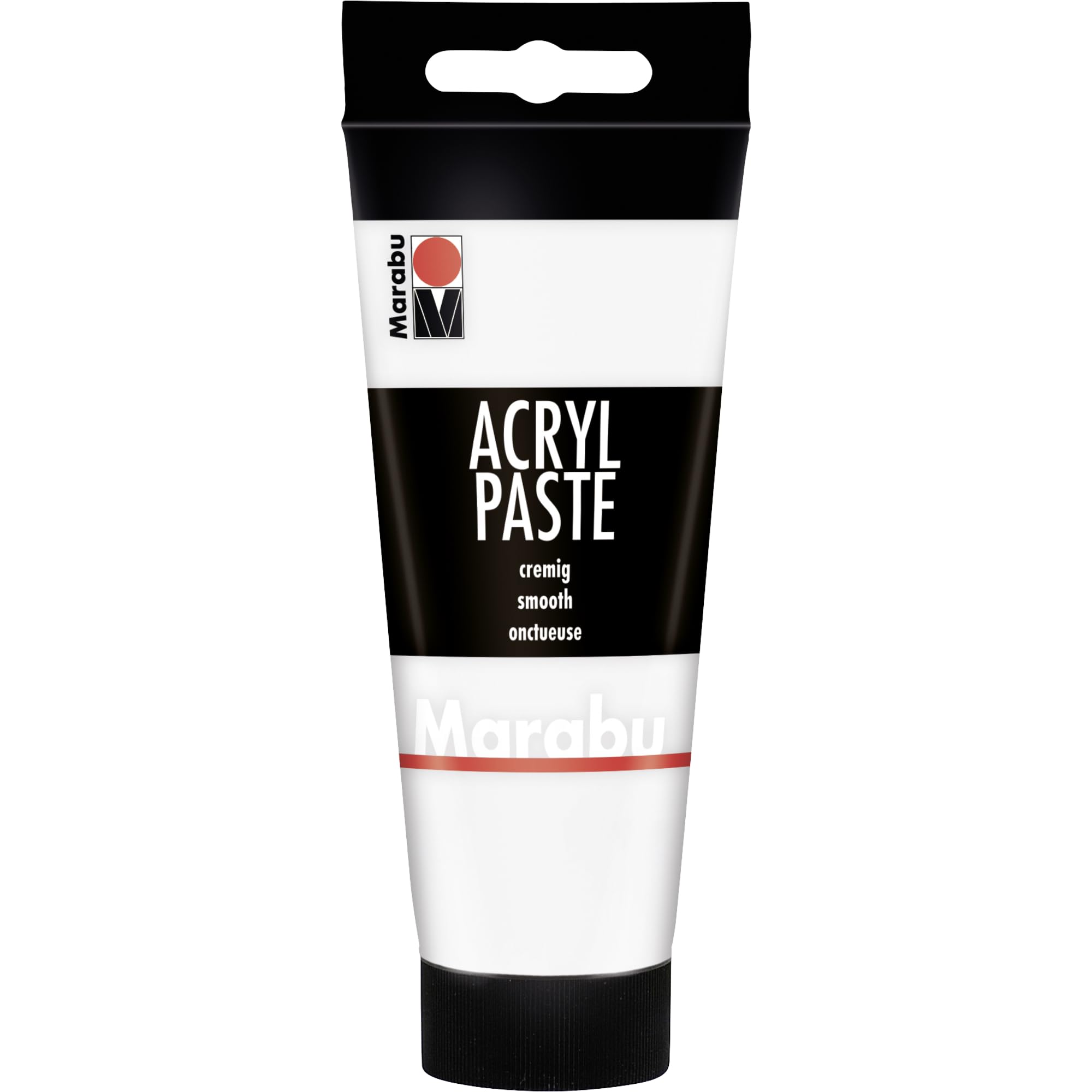 Marabu Acrylic Paste White 070, 100 ml, Creamy Pastose Structural Paste Water-based, Mixable, Weatherproof, Non-fading, Vegan, 12020050070