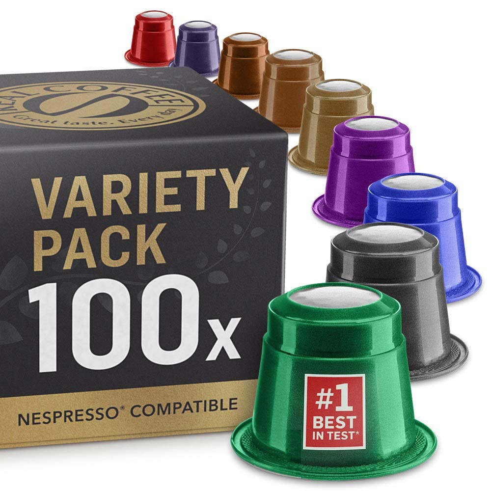 Variety Pack 100 Nespresso Compatible Pods. TestWinning Capsules. 9