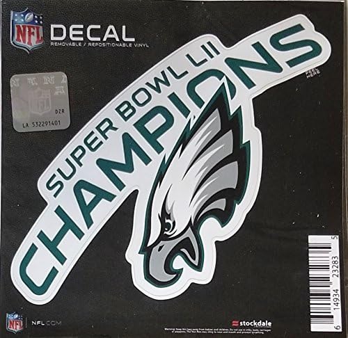 Philadelphia Eagles Super Bowl Champions SD23283 6" Decal Flat Vinyl Reusable Repositionable Auto Home Football