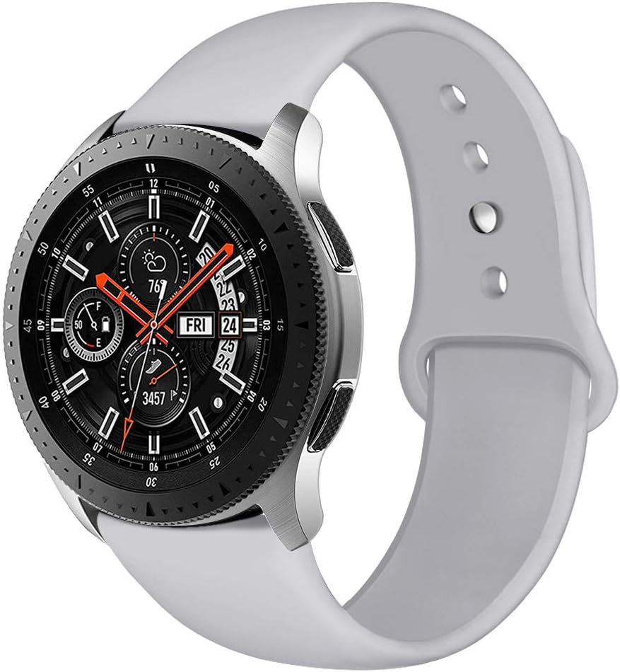 Kmasic Sport Band Compatible Samsung Galaxy Watch 46mm, Soft Silicone Strap Replacement Wristband Compatible Samsung Galaxy Watch SM-R800NZSAXAR Smart Fitness Watch
