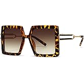 AIEYEZO Oversized Sunglasses for Women Square Fashion Big Large Frame Sun Glasses UV400 Protection