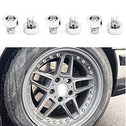 RTRHINOTUNING 100PCS Chrome Silver Wheel Rim Lip