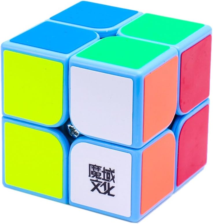 HJXDtech- Moyu Tangpo New Professional 2x2x2 Magic Cube Speed ABS smooth Sticker Cube (Blue)