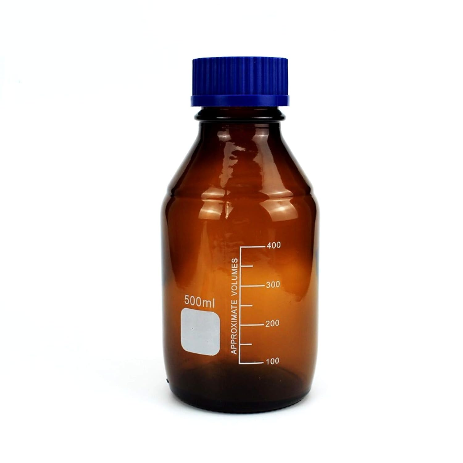 Deschem 1000ml,Lab Glass Amber Reagent Bottle,Screw Cap Lid,1Litre