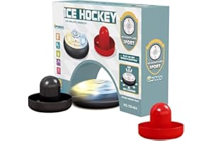 Table Hockey Game,Electric Interactive Board Game with 2 Pushers,Hockey Hover Puck Set - for Kids Family Adults Sports Home S