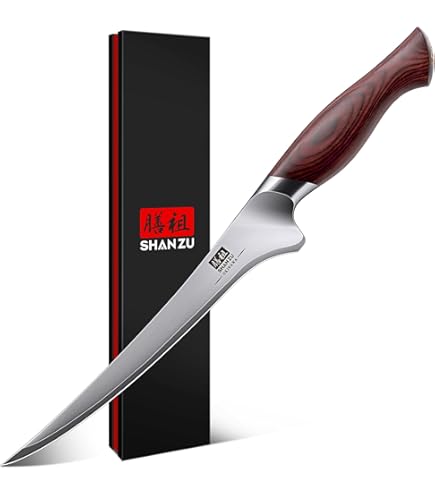 Amazon.com: SHAN ZU 7 Inch Fillet Knife, Japanese Steel Damascus