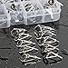 Sougayilang Box 75pcs/80pcs Rod Guides Freshwater Saltwater Fishing Rod Parts Ring Stainless Repair Guides DIY Set Kits