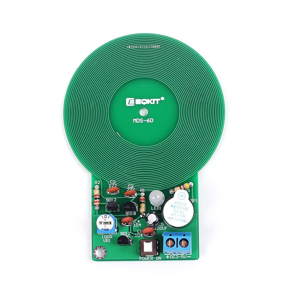 DIY Kit Metal Detector Kit, DC 3V-5V 60mm Non-contact Sensor Module for DIY Electronic Soldering Practice