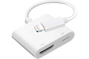 KASSDIN [Apple MFi Certified] Apple Lightning to HDMI Adapter for iPhone to TV, Lightning Digital AV Adapter 4K Sync Screen Connector Compatible for iPhone 14 13 12 11 XS XR X 8 7 6 to HDTV Projector Monitor