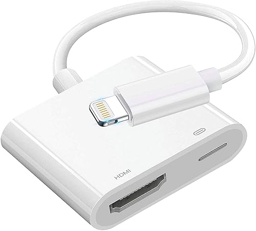 Apple MFi Certified] Apple Lightning to HDMI Adapter for iPhone to