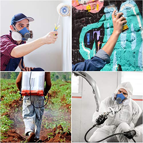 SYINE Half Face Reusable Respirator Spray Paint Gas Mask Respiratory Protection MultiPurpose