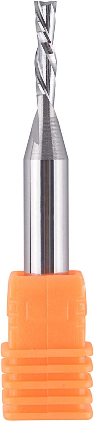SpeTool Router Bits 1/4 Inch Shank Spiral Router Bit Down Cut 1/8 Inch Cutting Diameter End Mill 1/2 Inch Cutting Length HRC55 Solid Carbide CNC Router Bits for Wood Carving Woodworking - Image 4