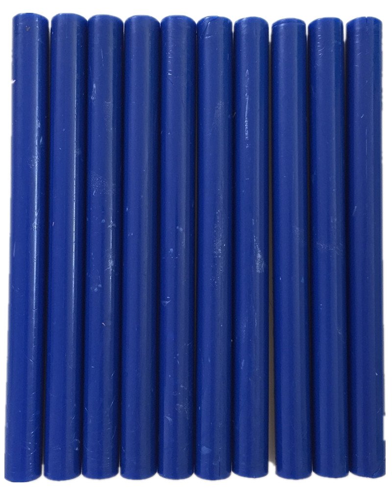 Tikwisdom 10 Pcs Vintage Sealing Glue Gun Sealing Wax Sticks Supplies a Variety of Colors (Navy Blue)