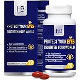 Herbal Bee Eye Supplement - Lutein 10mg, Meso-Zeaxanthin 10mg, Zeaxanthin 2mg - Eye Vitamins Supports Vision, Blue Light Protection &amp; Macular Health - Natural Antioxidant Formula | 90 Softgels
