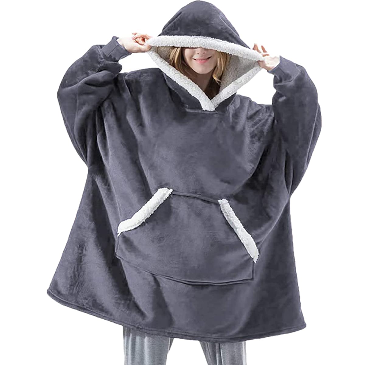 Oversized Hoodie Blanket, Super Soft Cozy Warm Comfortable Giant Hoodie, Huge for Women, Girls, Adults, Men, Boys