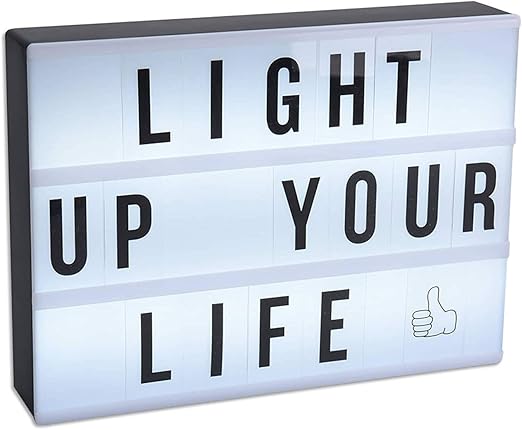 CAJA LUZ LED 100 LETRAS: Amazon.es: Hogar