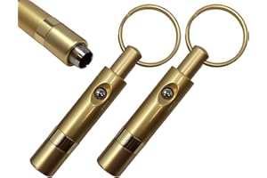 Prestige Import Group - Push Button Retractable Cigar Punch Cutter with Key Chain - Color: Gold - 2 Pack