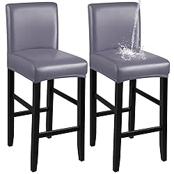YISUN Bar Stool Covers, Stretch Waterproof PU Bar