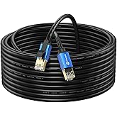 Cat7 Ethernet Cable 50ft, Abireiv Cat7 Outdoor Cable Triple Shielding SSTP 10Gbps 600MHz Ethernet Patch Cable for Modem Route