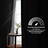 MRTREES Dark Grey Blackout Curtains 2 Panels 46x54 Inch 54 Inch Drop view 5