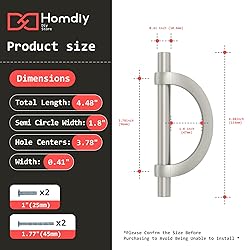 homdiy 12 Pack Brushed Nickel Cabinet Pulls
