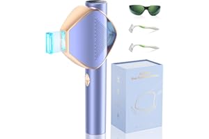 SALLOOT Laser Hair Removal Women and Men, Sapphire Ice-Cooling Contact IPL Hair Removal, Painless and Permanent, Alternative to Salon, Hair Removal Device for Armpits, Legs, Bikini, Face