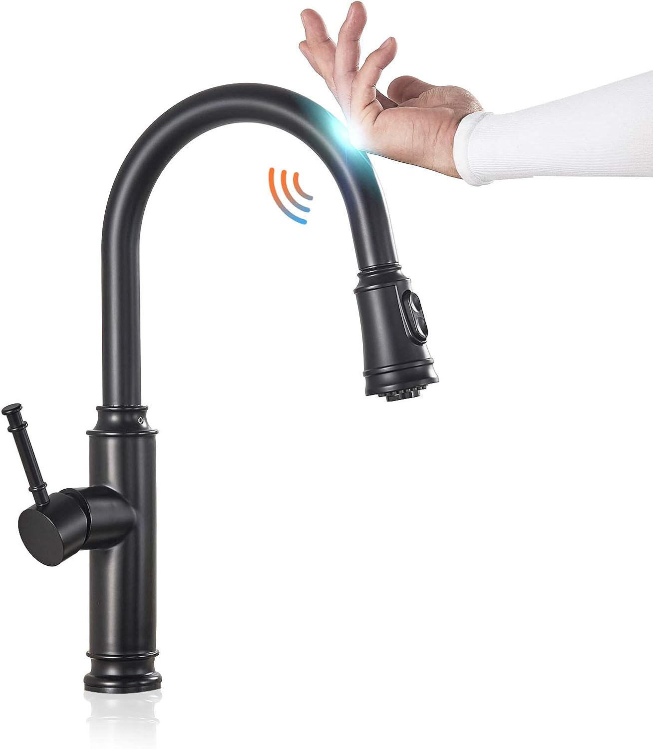 NeierThodore Touch On Kitchen Faucets with Pull Down Sprayer Matte