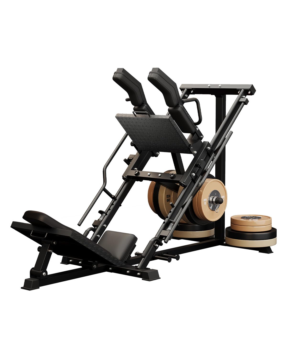 Photo 1 of ***partial set, box 1 of 2 only
2-in-1 Leg Press & Hack Squat Machine for Home Gym, 1200LB Capacity with 4-Position Safety Stops & Quick-Change Footplate, Professional Strength Training Equipment?Weights Not Included