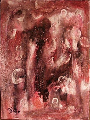 Original Modernist ABSTRACT Wall Fine Art Canvas Acrylic NATURALS Painting "HEART THROB" by FOLTZ