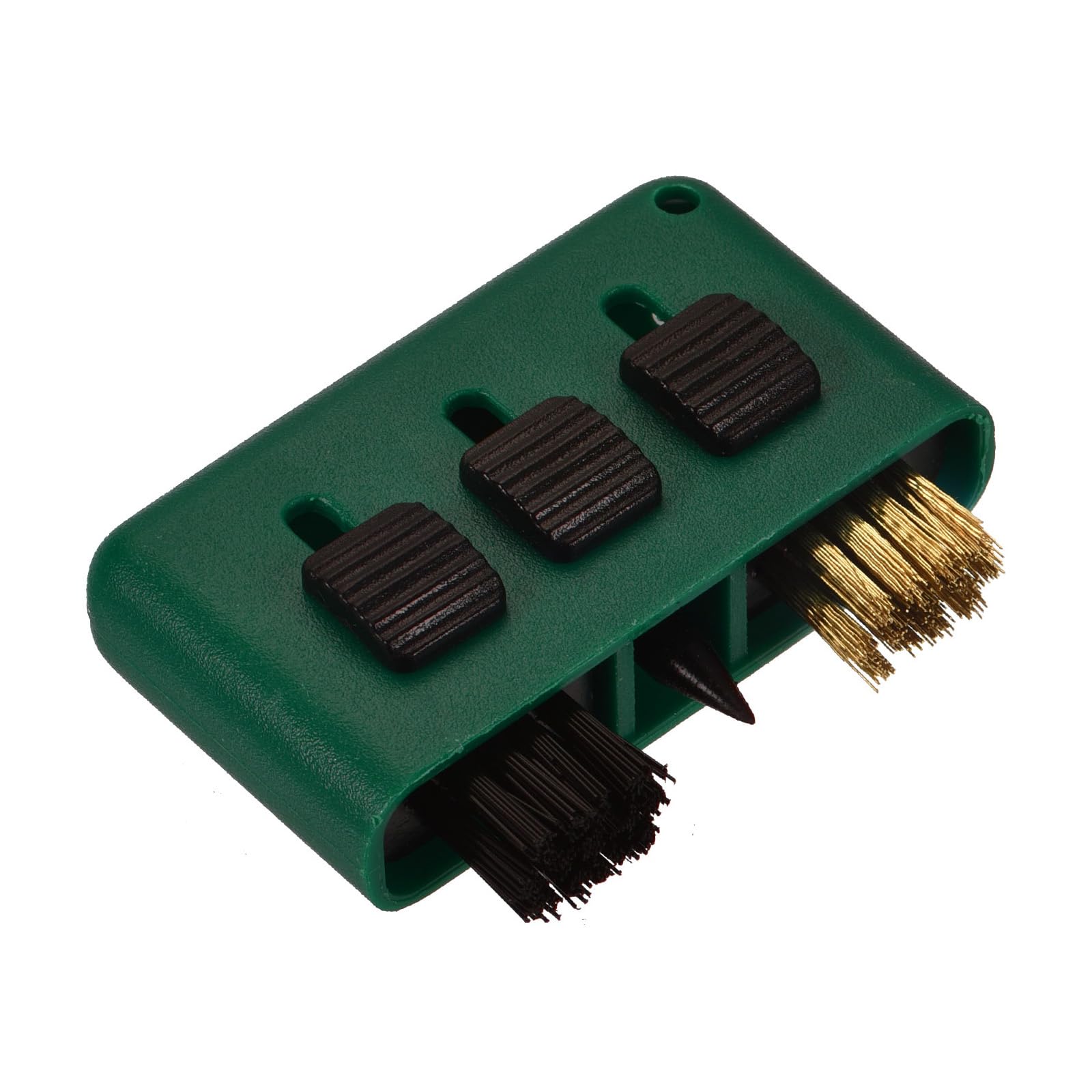 M METERXITY Golf Club Brush - Golf Club Groove Cleaner 3 in 1 Bristle Head Cleaning Tools, Retractable, Apply to Outdoor (Green)