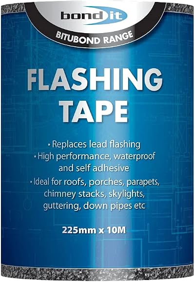 Bond It Flashing Tape 225mm x 10m - Weatherproof Self-Adhesive Roof Repair Tape