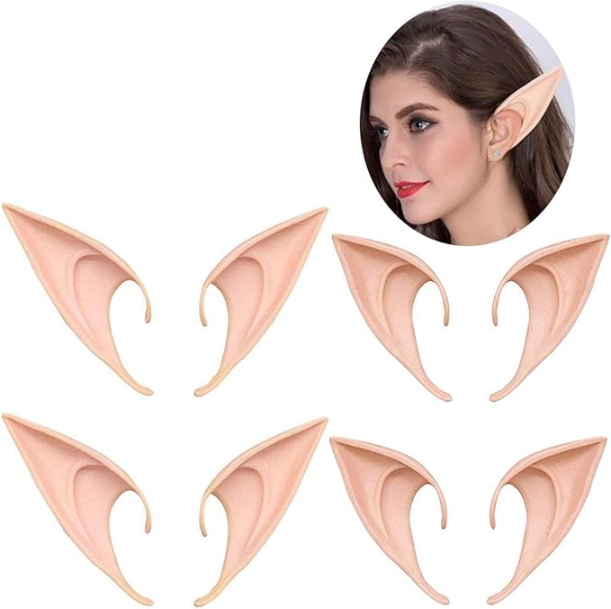 Liapianyun 4 Pair of Elf Ears Pointed Ears, Elf Ears Pointed Ears Latex