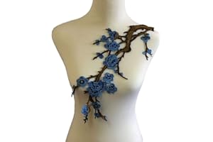 ZALALAA Colorful Embroidered Lace Neckline Collar Floral Brown Leaf Applique Patches Scrapbooking Embossed Sewing