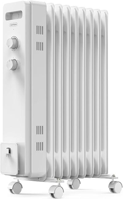 VonHaus Oil Filled Radiator 9 Fin 2000W Portable Electric Heater