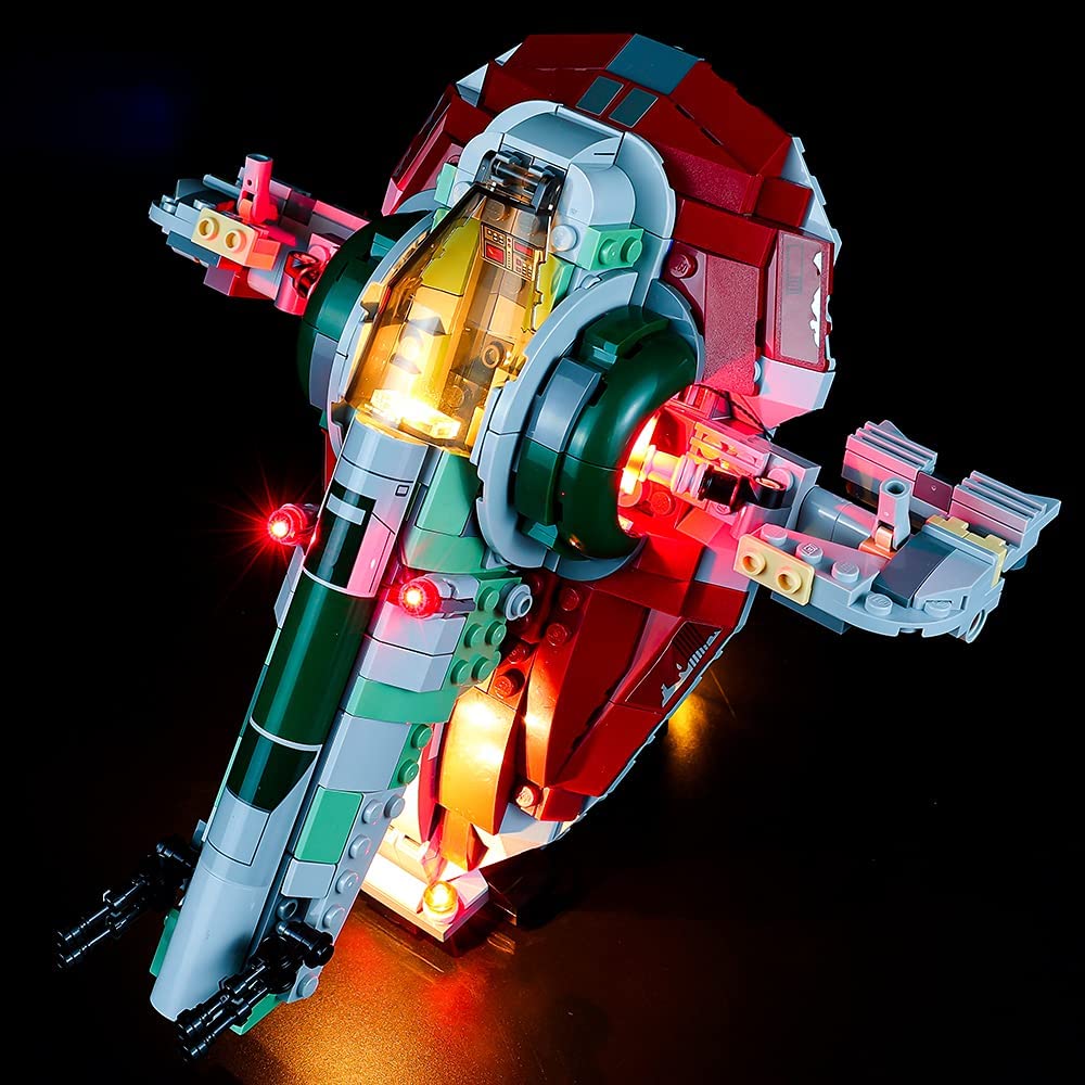 Kyglaring LED Lighting Kit (No Model) - Compatible with Lego-75312 Star Wars Boba Fett Starship Building Blocks Model Set - Only Leds No Brick Set (Classic Version)