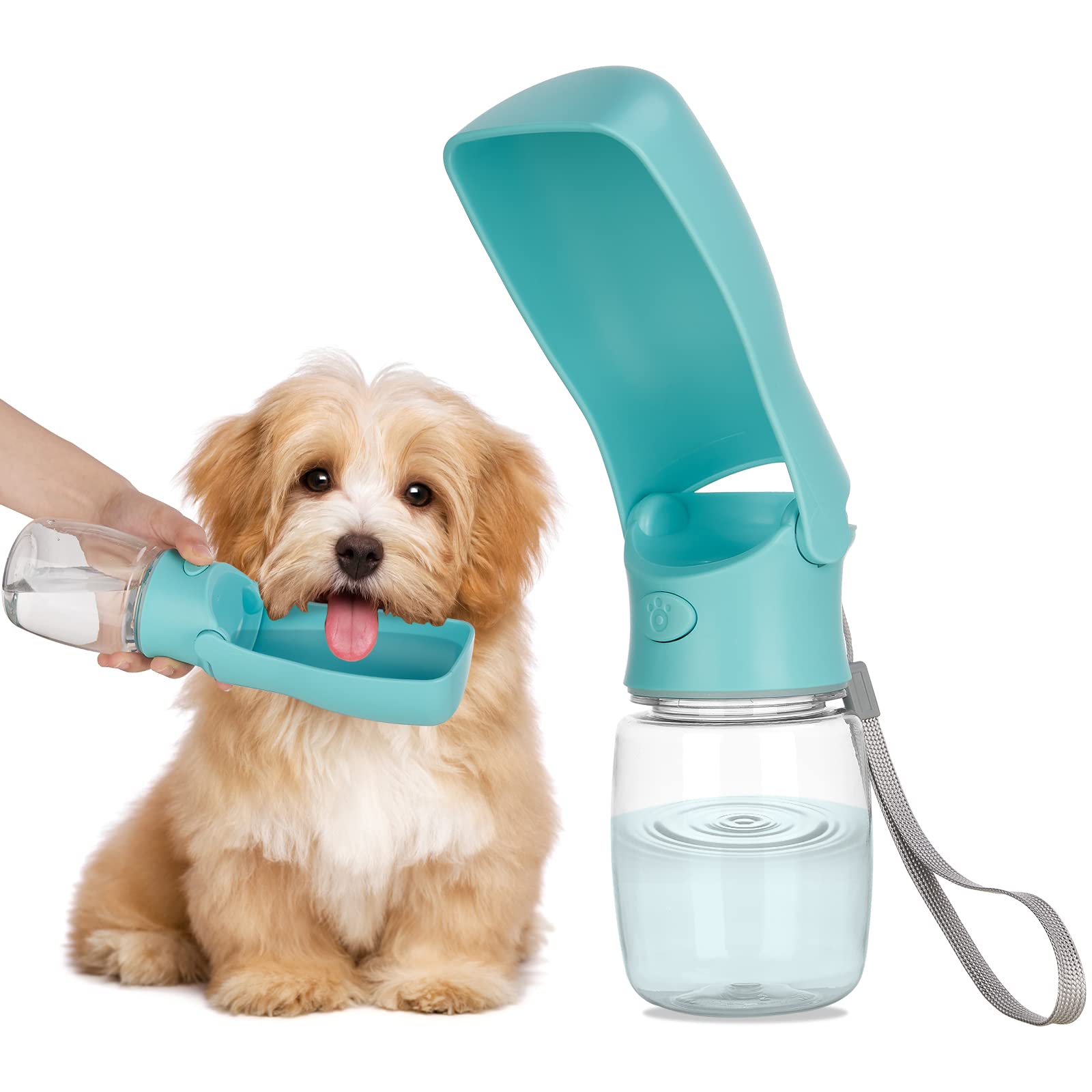 Dog Water Bottle - Fasiphe Foldable Dog Water Dispenser for Outdoor Walking, Portable Pet Water Bottle for Travel, Leak Proof,BPA Free Water Bottle for Cat, Rabbit,Puppy and Other Animals