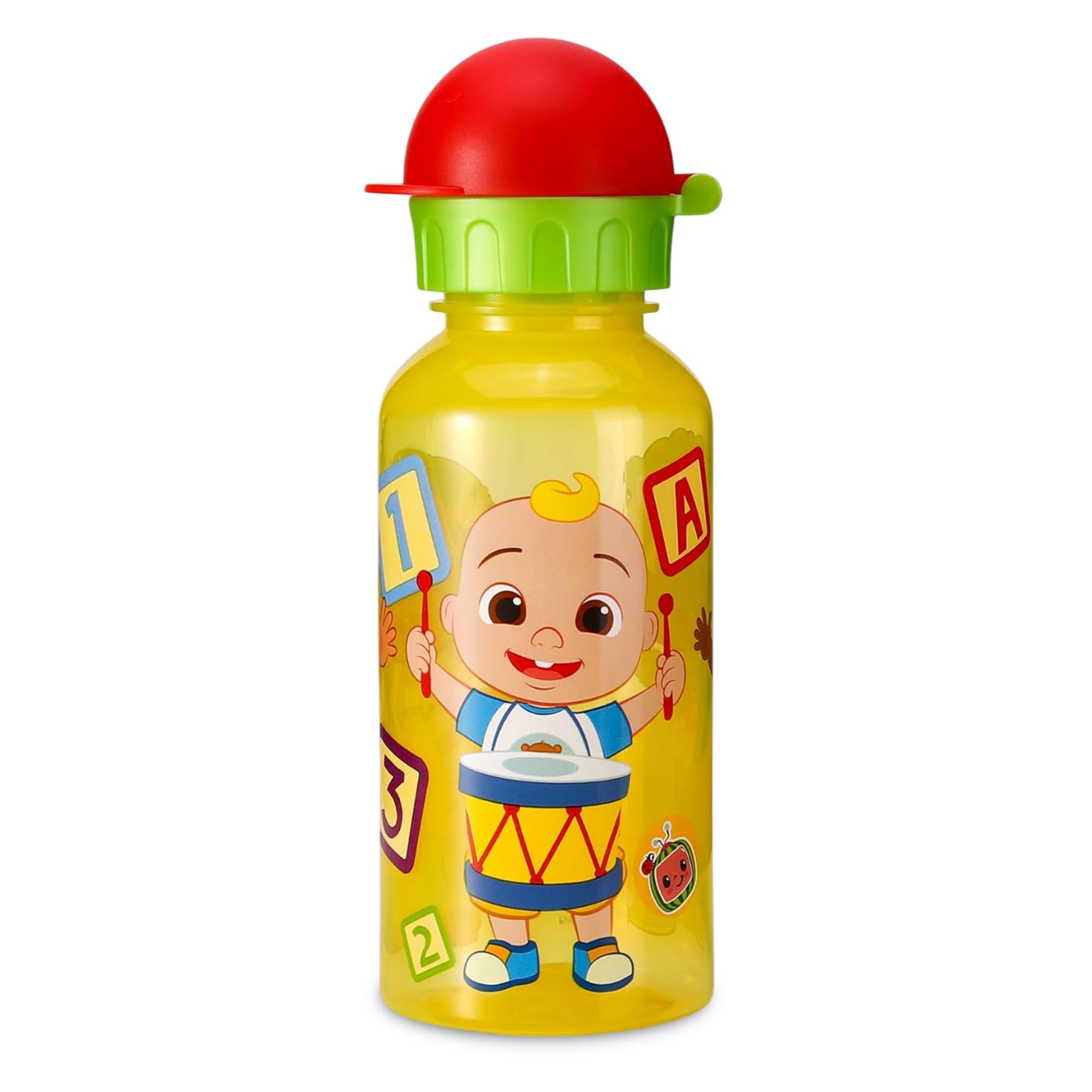 Stor Kids Water Bottles - 370ml Reusable & BPA Free Toddler Drinks Bottles, Lightweight Small Plastic Water Bottle for School & Sports (Cocomelon) — image 1