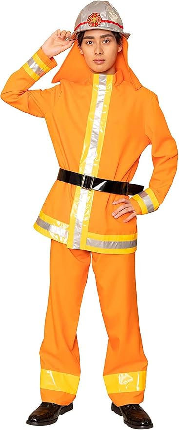 Amazon Co Jp 男女兼用 Menコス ファイヤーマン 消防士 隊員 制服 上下 セット 一式 帽子 ジャケット ベルト パンツ オレンジ 男性 女性 メンズ ユニセックス 大人用 全身 コスプレ コスチューム ハロウィン ハロウィン衣装 仮装 衣装 学園祭 宴会 イベント なりきり S