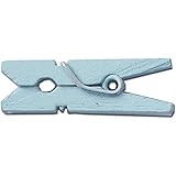 LWR CRAFTS Wooden Mini Clothespins 100 Per Pack 1" 2.5cm (Light Blue)