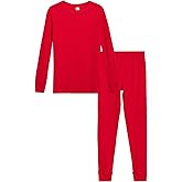 ONLY BOYS Thermal Underwear Set - 2 Piece Long Sleeve Waffle Knit Thermal Shirt and Long Johns Thermal Set for Boys