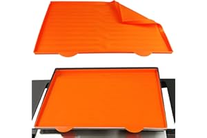 RXSIAT Silicone Griddle Mat for Blackstone Griddle, Heavy Duty Food Grade Silicone Mat, Protect Griddle from Rodents, Insects, Debris, and Rust, All Season Cooking Protective Cover(28-Inch Orange)