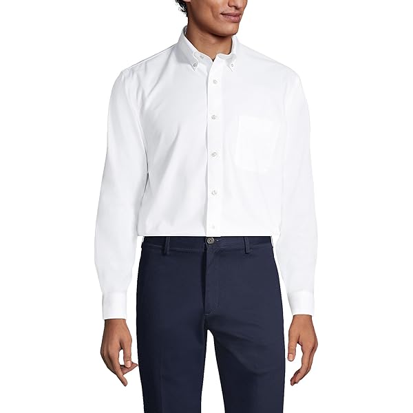 Amazon.com: Lands' End Mens Solid No Iron Supima Oxford