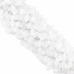 260pcs Natural White Jade Crystal Beads Chips 5mm