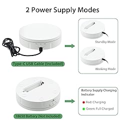 Mcbazel Motorized Rotating Display Stand, 5.7inch