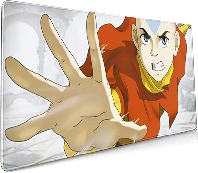 Amazon Com Avatar The Last Airbender Anime Gaming Mouse Pad Extended Mouse Mat With Special Textured Surface Water Resistant And Durable Stitched Edges For Gaming Mouse And Keyboard 15 8x35 5 In Office Products