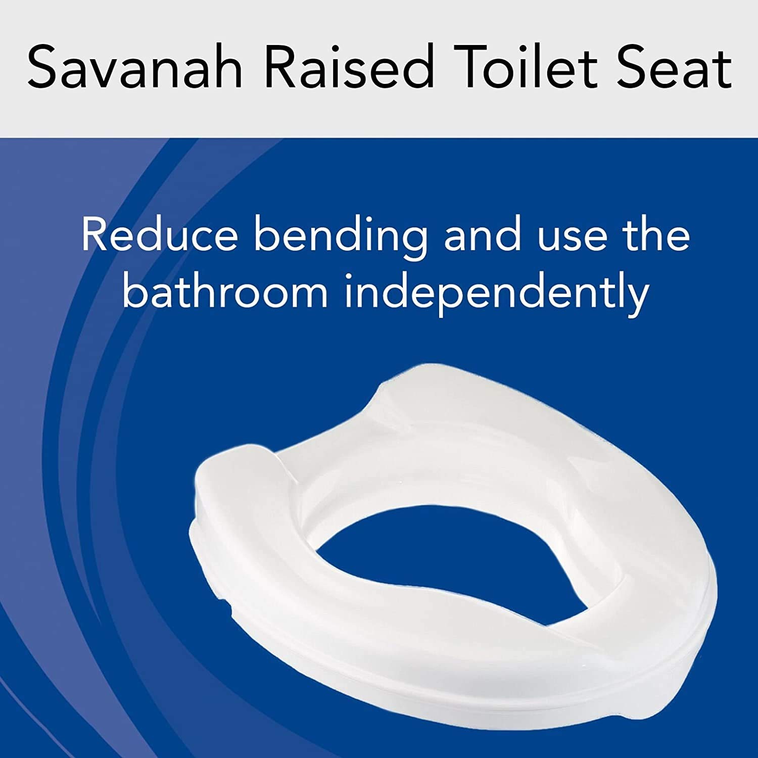Homecraft Savanah Raised Toilet Seat, 2" High Elevated Toilet Seat Locks Onto Standard Toilets, Portable Assistance Commode Seat with Sturdy Brackets, Medical Aid for Elderly, Disabled, Limited Mobility: Industrial & Scientific