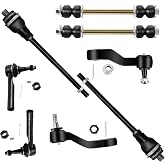 SCITOO 8pcs Suspension Kit Sway Bar Outer Inner Tie Rod Idler Pitman Arm 4 Grooves for Chevy Tahoe Silverado 1500 Suburban 1500 Avalanche 1500 for GMC Sierra 1500 Yukon for Cadillac Escalade