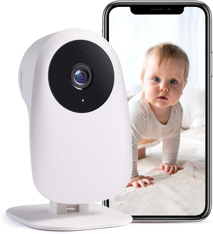 Nooie Baby Monitor 2K WiFi Camera Night Vision Motion Alert Alexa Cloud/SD