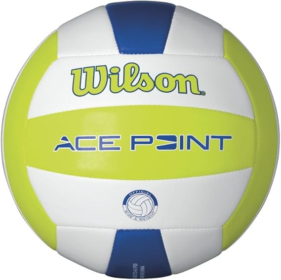 Wilson Ace Point Beach Volleyball Size 5, White/Yellow Amazon.co.uk